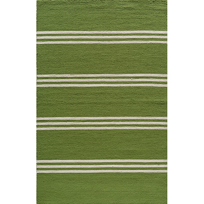 Indoor/ Outdoor South Beach Lime Stripes Rug (8 X 10)