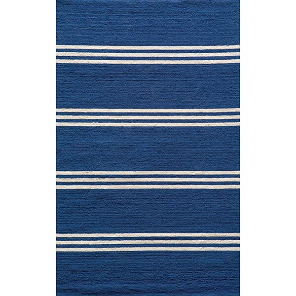 Momeni Veranda Maritime Blue Stripes Indoor/Outdoor Rug (5\' X 8 ... Momeni Veranda Maritime Blue Stripes Indoor/Outdoor Rug (5\' X 8 ...