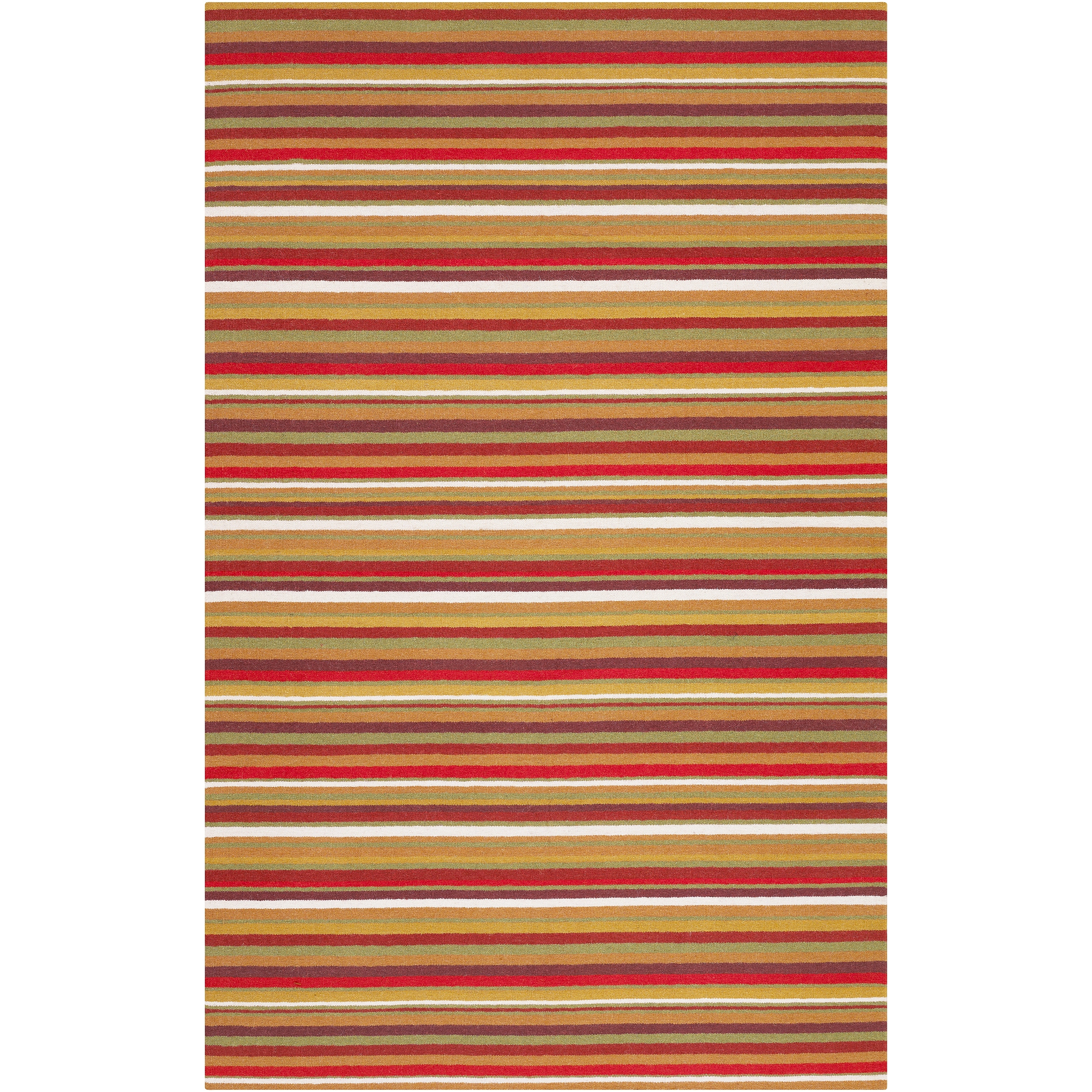 Hand-woven Red Madidi Wool Rug (8' x 11')