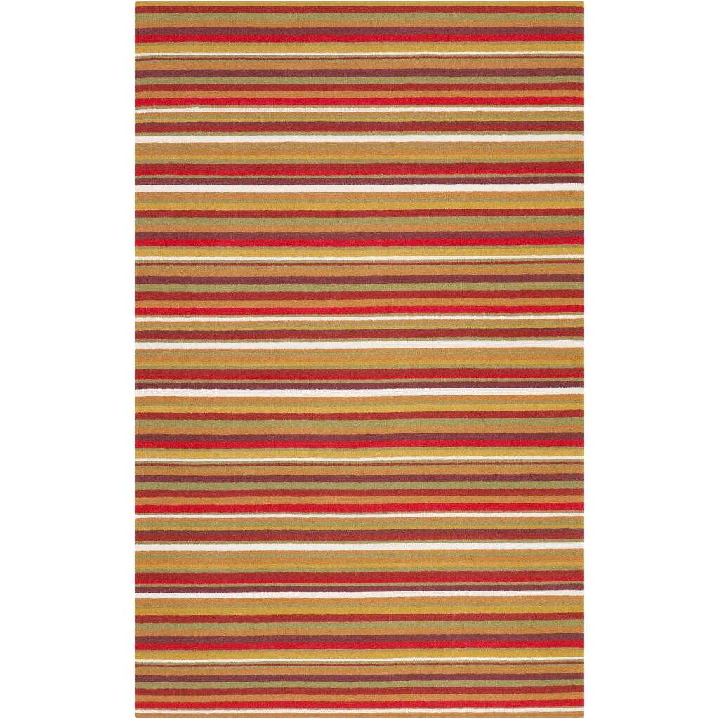 Hand-woven Red Madidi Wool Area Rug - 8' x 11'
