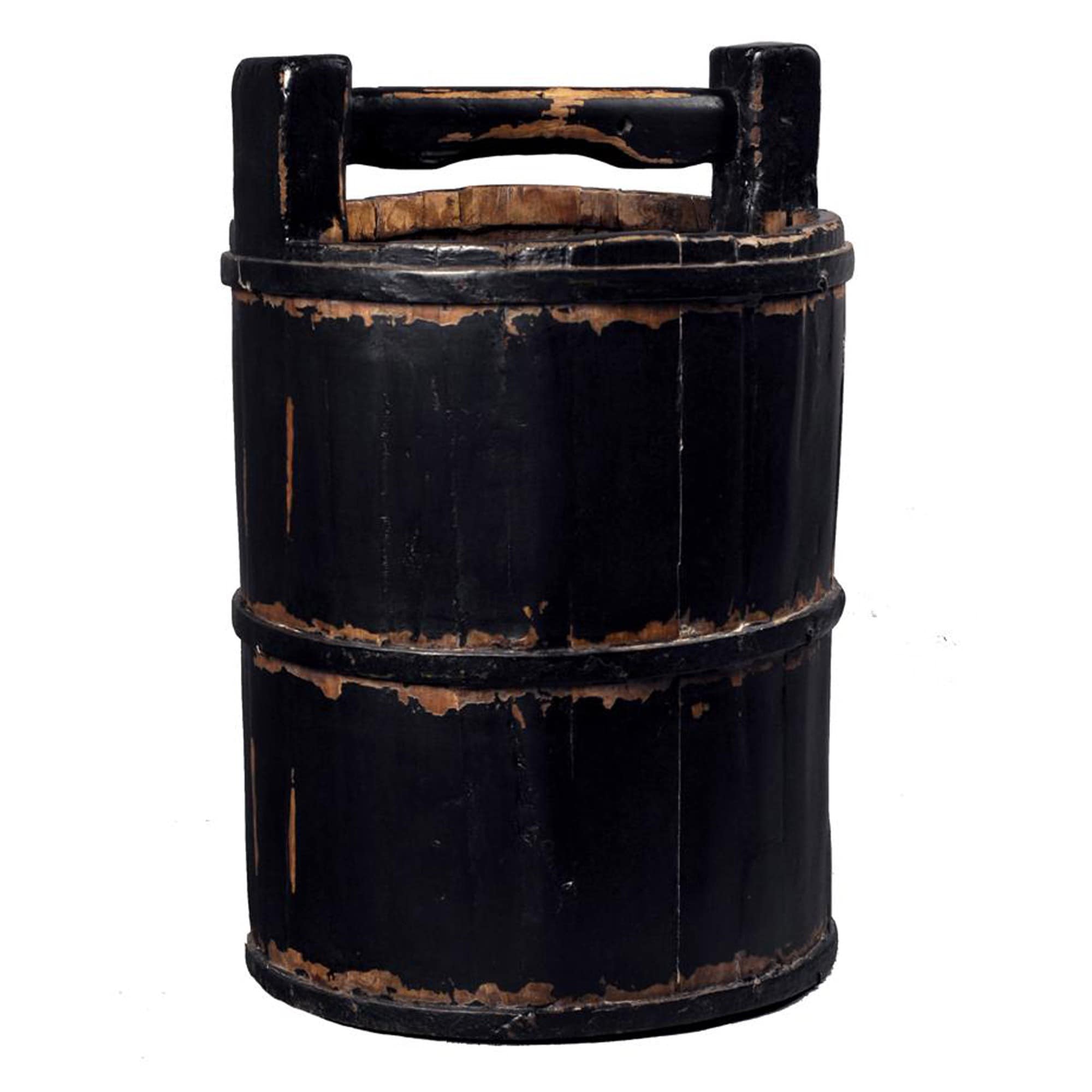 Vintage Chinese Wooden Water Bucket