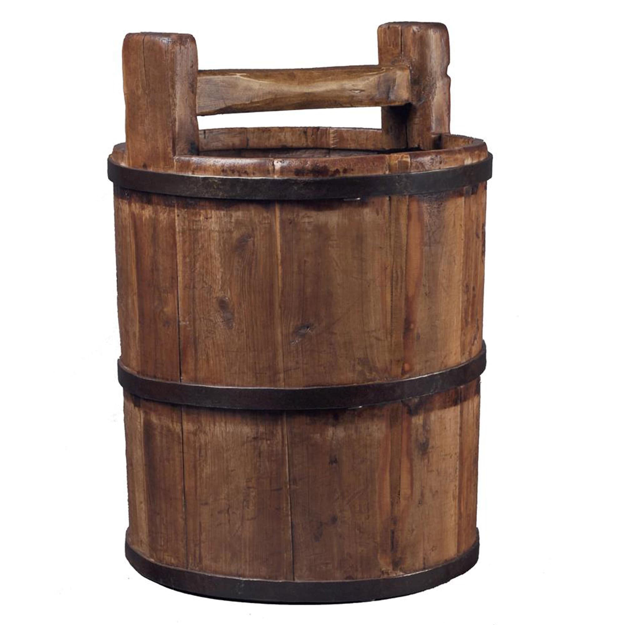 Vintage Chinese Wooden Water Bucket