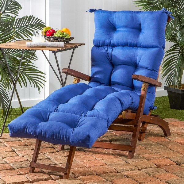 Shop Havenside Home Driftwood 72-inch Outdoor Marine Blue Chaise