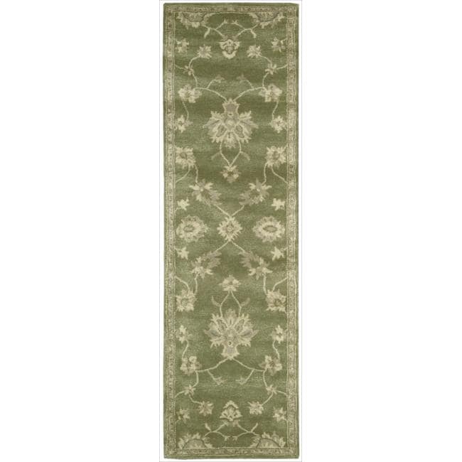 Nourison Hand tufted Superlative Green Rug (23 X 8)