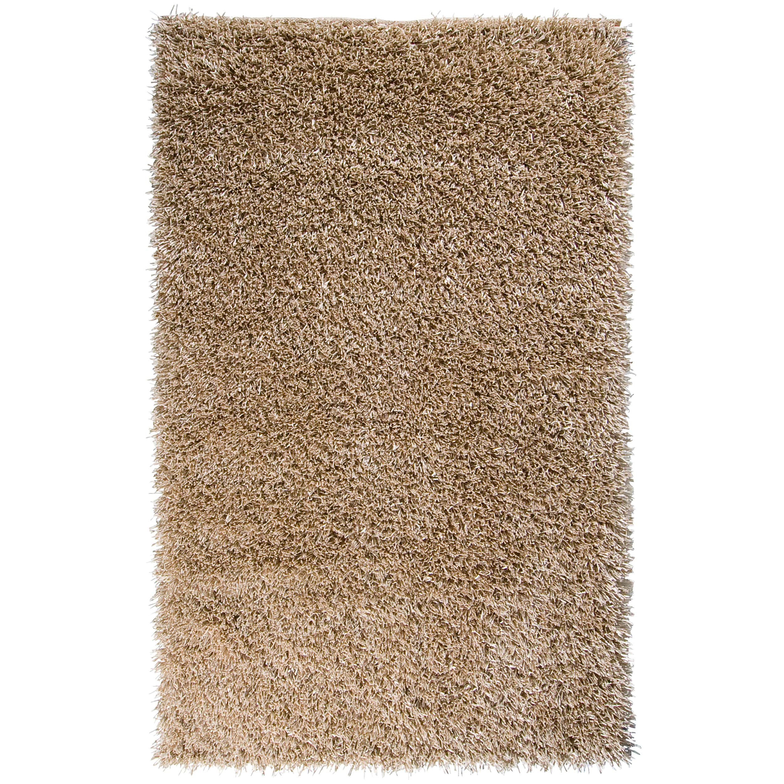 Hand woven Beige Payas Soft Plush Shag Rug (36 X 56)