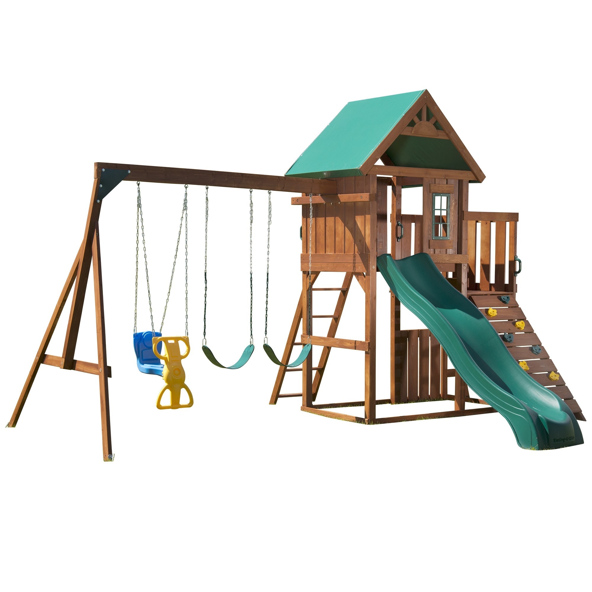 Swing n slide Willows Peak Wood Complete Swing Set