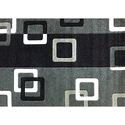 Modern Deco Fume Geometric Rug (5'2 x 7'2) Runner Rugs