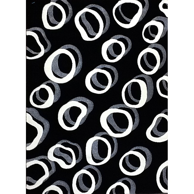 Modern Deco Black Contempo Rug (39 X 51)