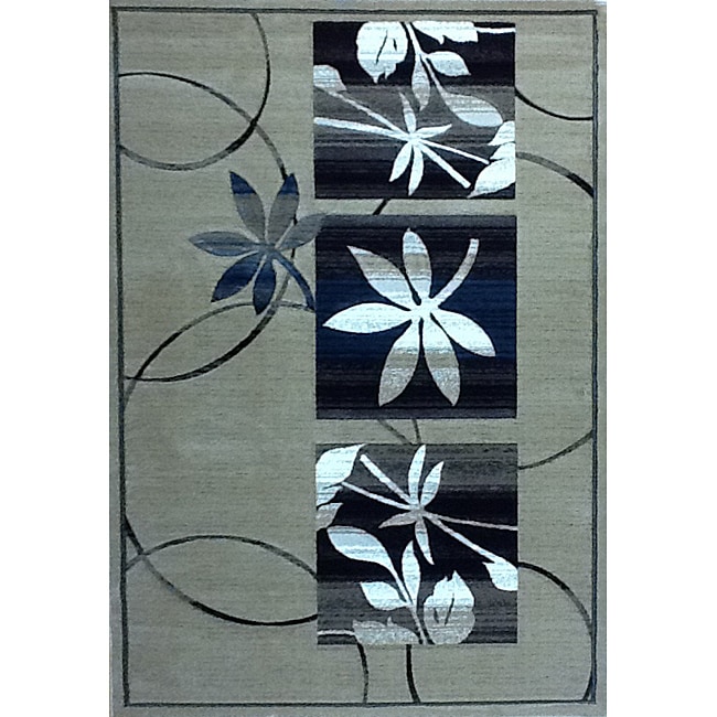 Generations Champagne Floral Rug (79 X 105)