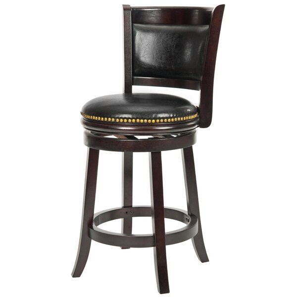 Shop Safavieh 24-inch Ulster Cappuccino Finish Counter Stool - On Sale ...