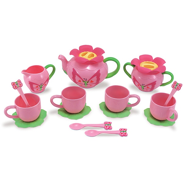 Melissa & Doug 17-piece Bella Butterfly Plastic Play Tea Set