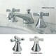 preview thumbnail 1 of 5, Kingston Brass Chrome Widespread Bathroom Faucet with Cross Handles