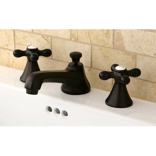 Kingston Brass Solid Brass Oil Rubbed Bronze Widespread Bathroom Faucet