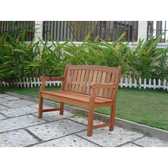 Marley 2 seater Eucalyptus Wood Outdoor Bench