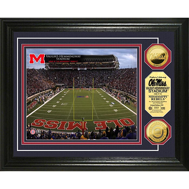University of Mississippi Stadium 24-karat Gold Coin Photo Mint