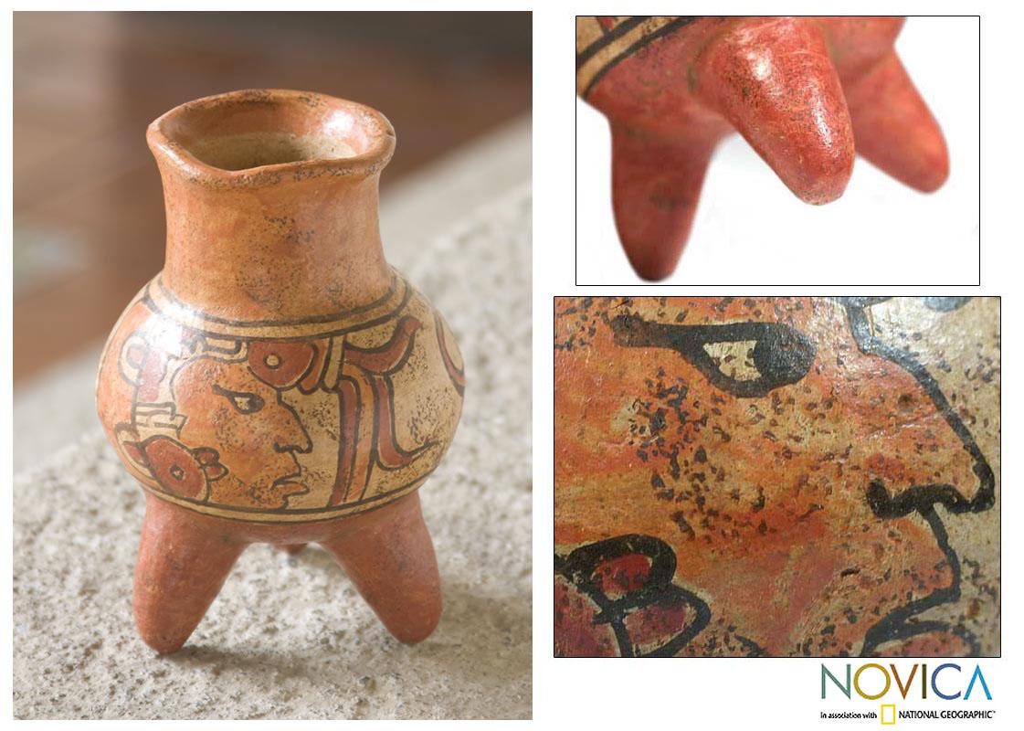 Handcrafted Ceramic Maya Life Vase (El Salvador)  