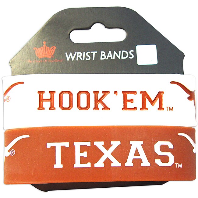 Aminco Texas Longhorns Rubber Wristbands (Set of 2)
