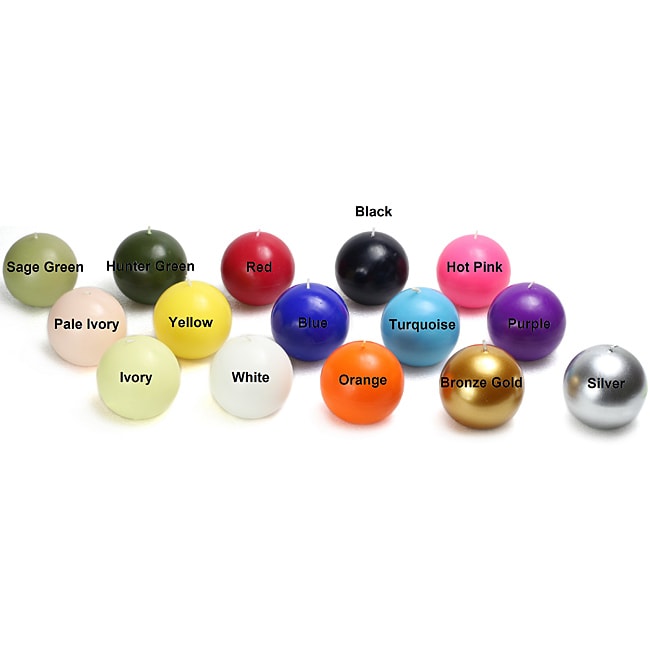 4 Inch Ball Candles (case Of 12)