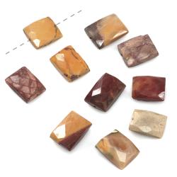 Beadaholique Mookaite Faceted Rectangle Gemstone Beads 8 15mm (Set of 10) Beadaholique Loose Beads & Stones