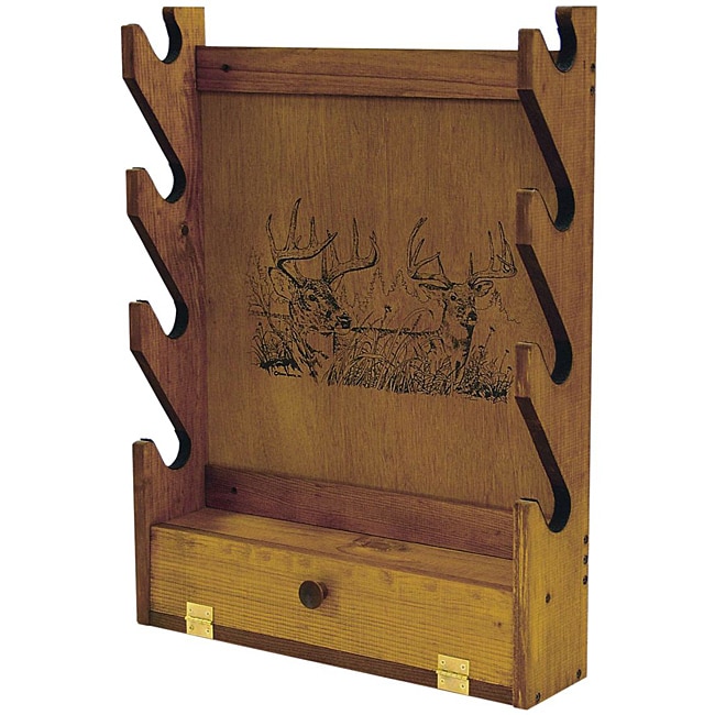 Shop Evans Sports, Inc. Deer Print Wooden Gun Rack - Free ...