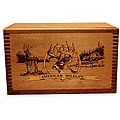 Evans Sports, Inc. Colored Deer Print Wooden Gun Accessory Case