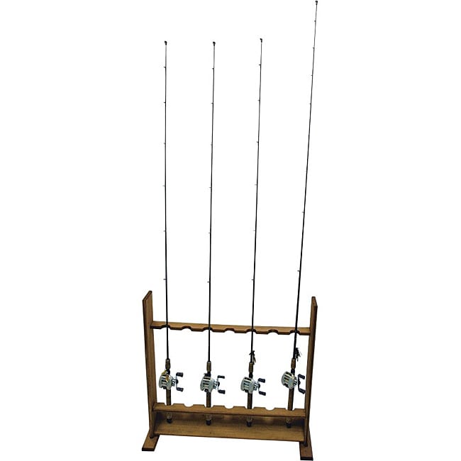 Shop Wooden Standing Fishing Rod Rack Free Shipping On Orders Over