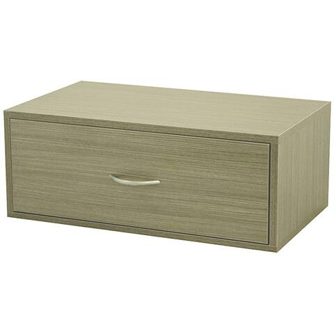 Organized Living freedomRail O-Box Driftwood 1-drawer Double Hang Cabinet