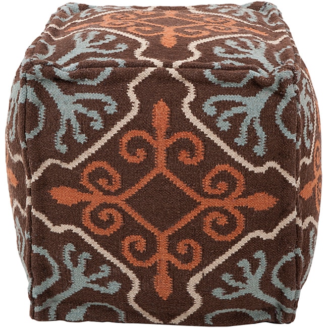 Decorative Antique Brown Pouf