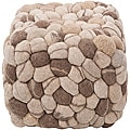 Decorative Cobblestone Grey Pouf