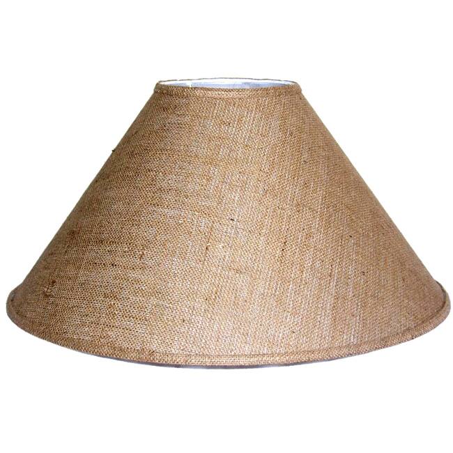 Crown Lighting Medium Brown Burlap Conical Lampshade