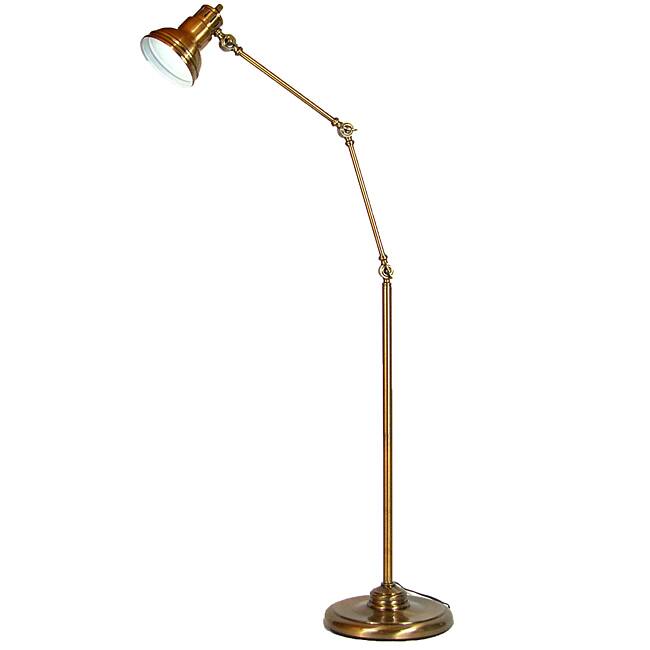 Antique Brass Metal Multi-adjustable Floor Lamp