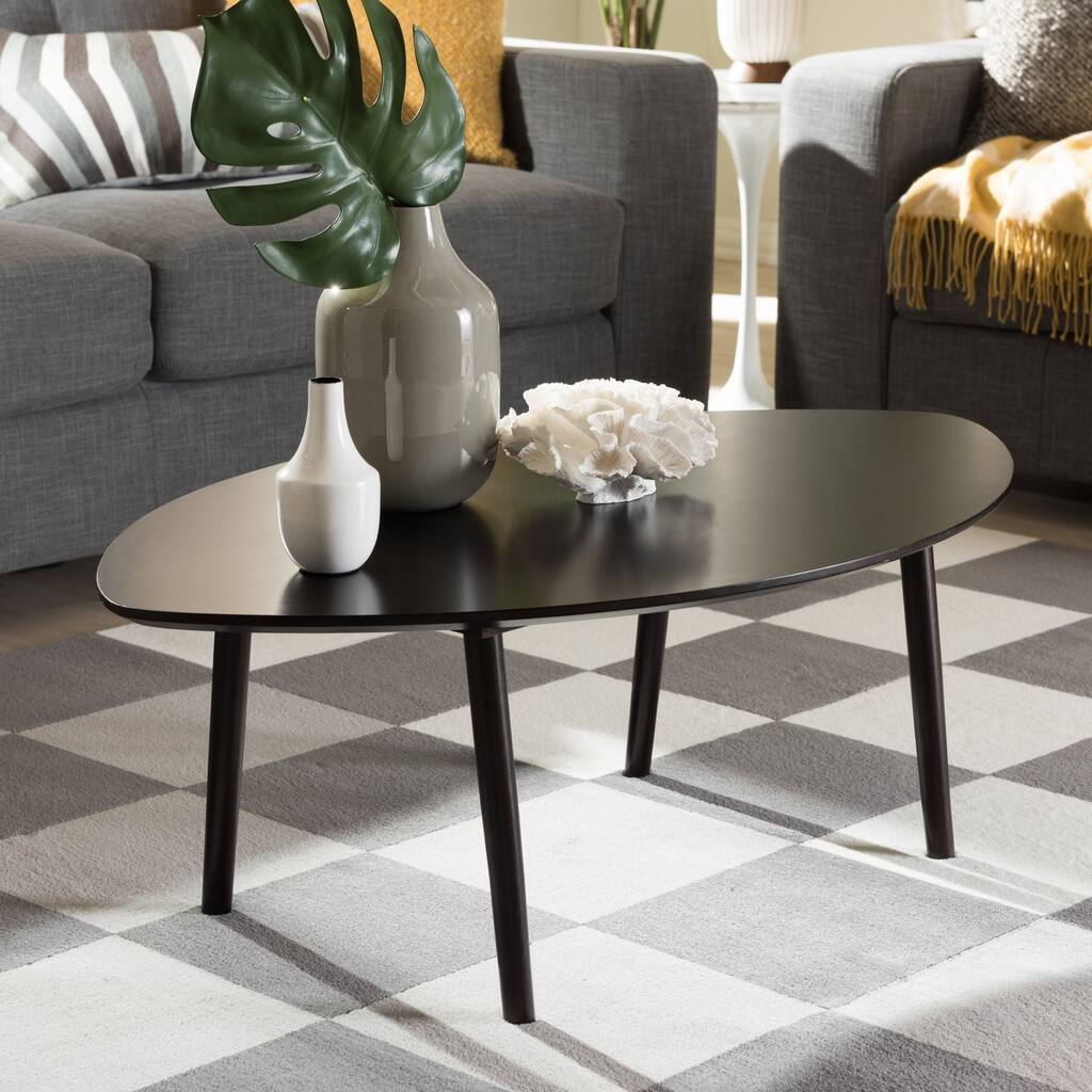 Griffith Dark Brown Mid-Century Modern Coffee Table