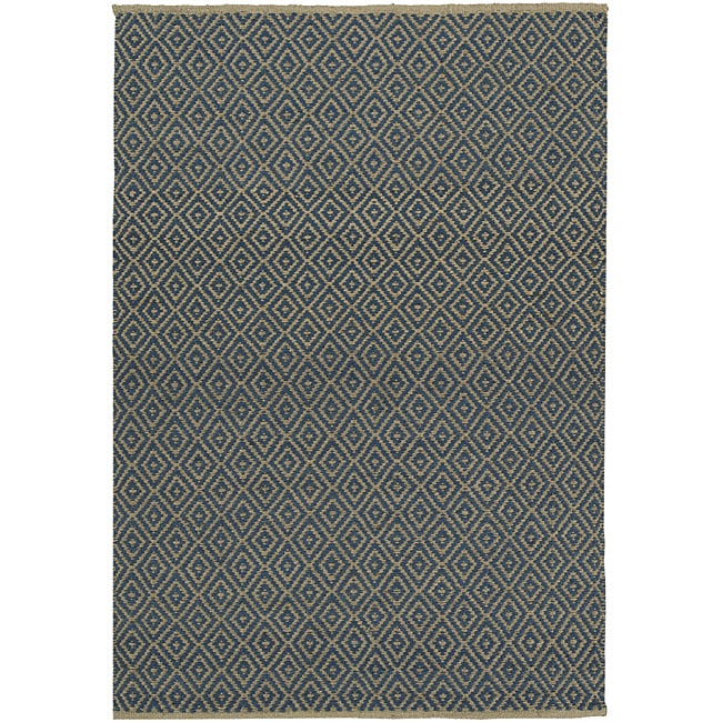 Blue Diamond Jute Rug (5 X 8)