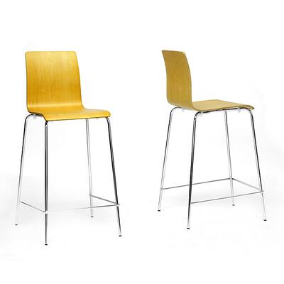 Dunlap Molded Plywood Stackable Modern Bar Stool (Set of 2)
