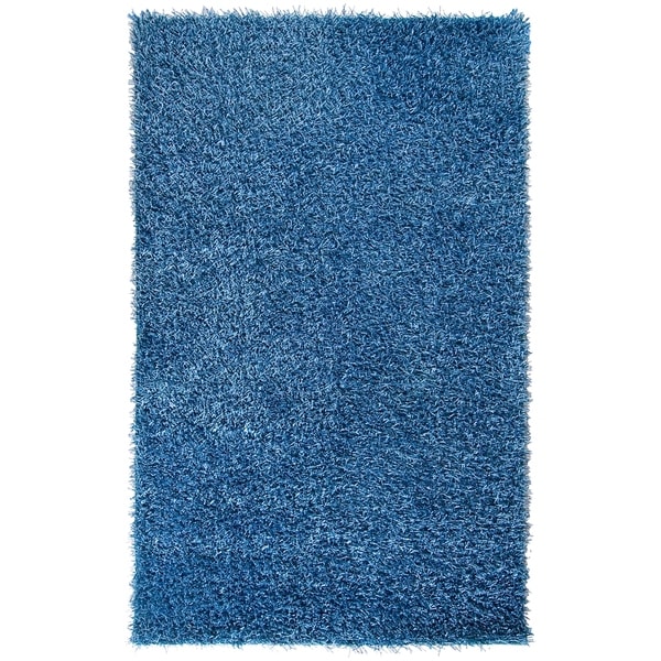 Hand-woven Burst Soft Shag Area Rug - 5' x 8'