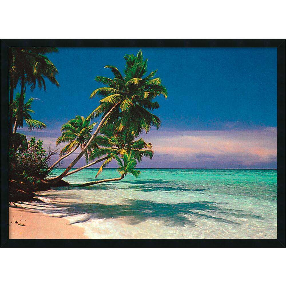 Framed Art Print Tropical Beach 38 x 26-inch