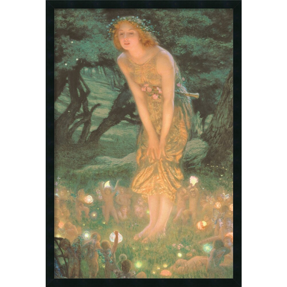 Framed Art Print Midsummer Eve by Edward Robert Hughes Fairies Elves Magic  047