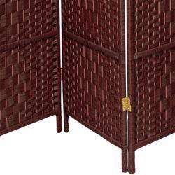Handmade Seven-foot Diamond Weave Wood/Plant Fiber Room Divider (China)