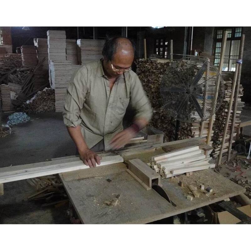 Handmade Seven-foot Diamond Weave Wood/Plant Fiber Room Divider (China)