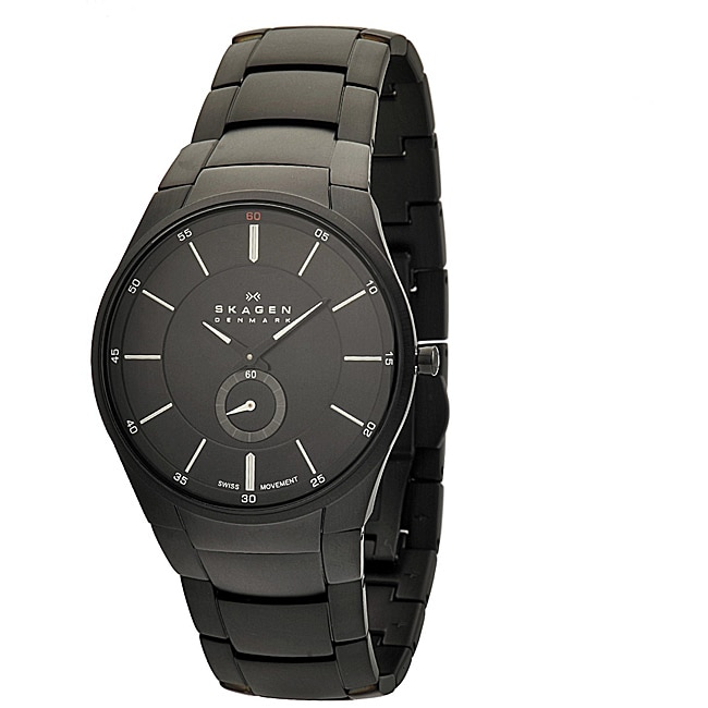 Skagen Men's Stainless Steel Black Matte Watch - Free Shipping Today ...