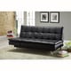 Shop Furniture of America Stabler Comfortable Black Futon Sofa Bed ...