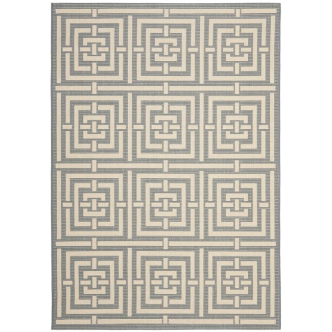 Poolside Grey/ Cream Indoor Outdoor Rug (27 X 5)