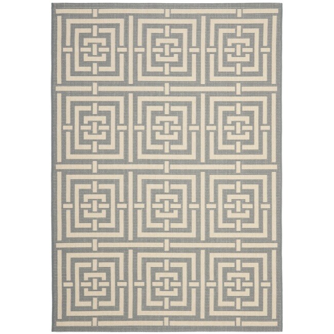 Poolside Grey/ Cream Indoor Outdoor Rug (4 X 57)