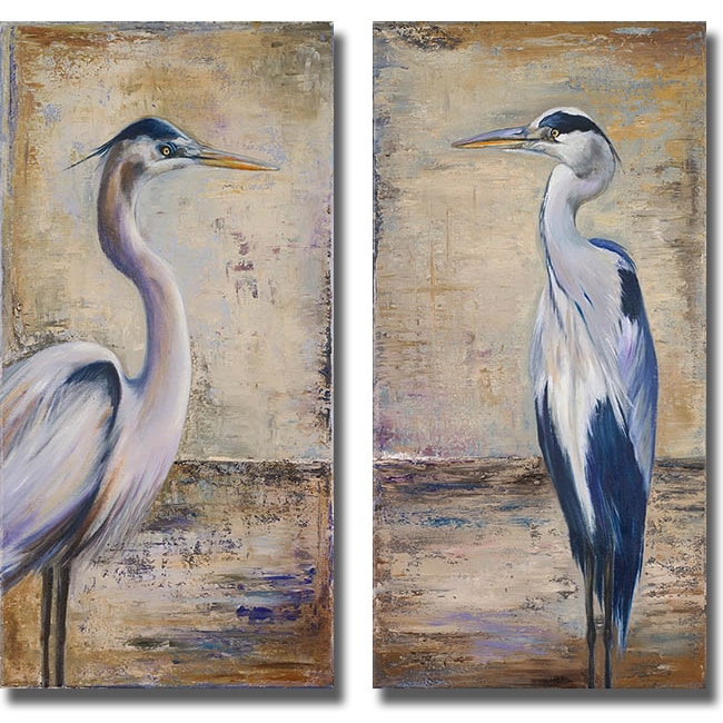 Shop Patricia Pinto 'Blue Heron I and II' 2-piece Canvas Art Set - On ...
