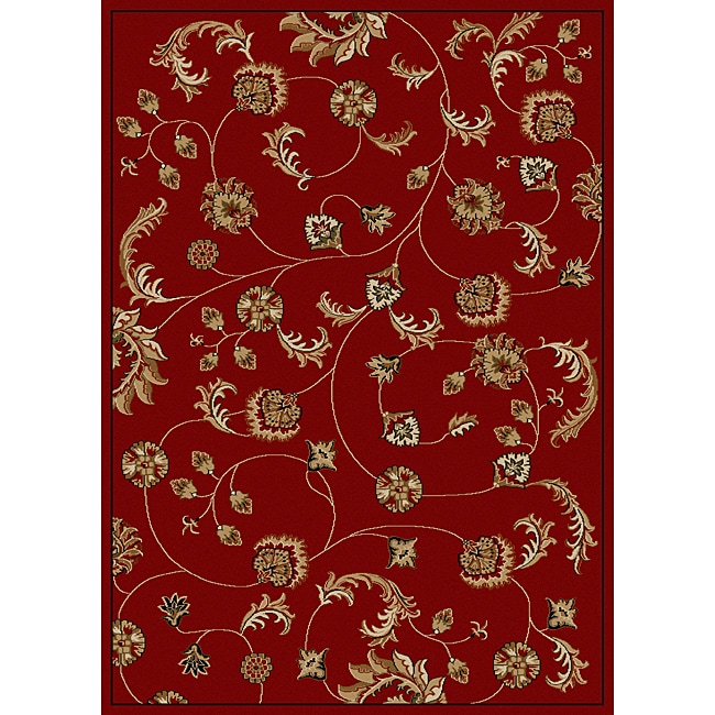 Amalfi Vines Red Area Rug (55 X 77)