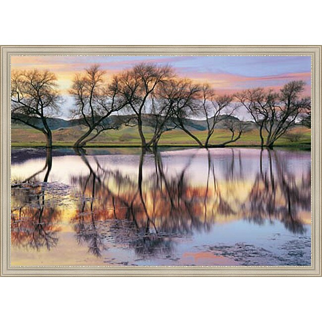 Shop Loren Soderberg 'Lake Reflection' Framed Print Art - Free Shipping ...