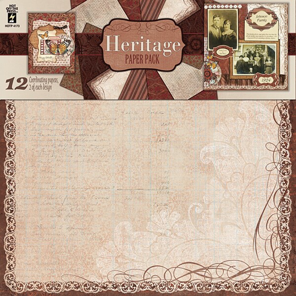 Hot Off the Presses 'Heritage' 12-inch Paper Pack