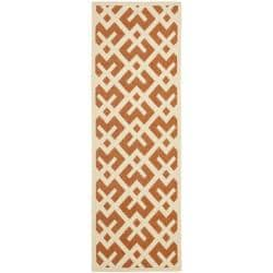 Poolside Terracotta/Bone Indoor/Outdoor Polypropylene Rug (2'4 x 6'7) Safavieh Runner Rugs