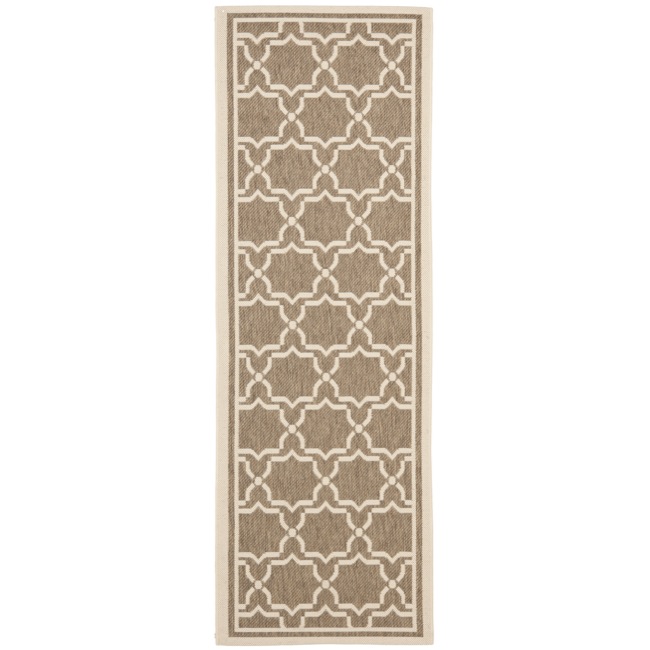 Long Poolside Brown/bone Indoor Outdoor Rug (24 X 911)