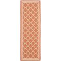 Safavieh Poolside Terracotta/ Bone Indoor Outdoor Rug (2'4 x 6'7) - 2'4 x 6'7